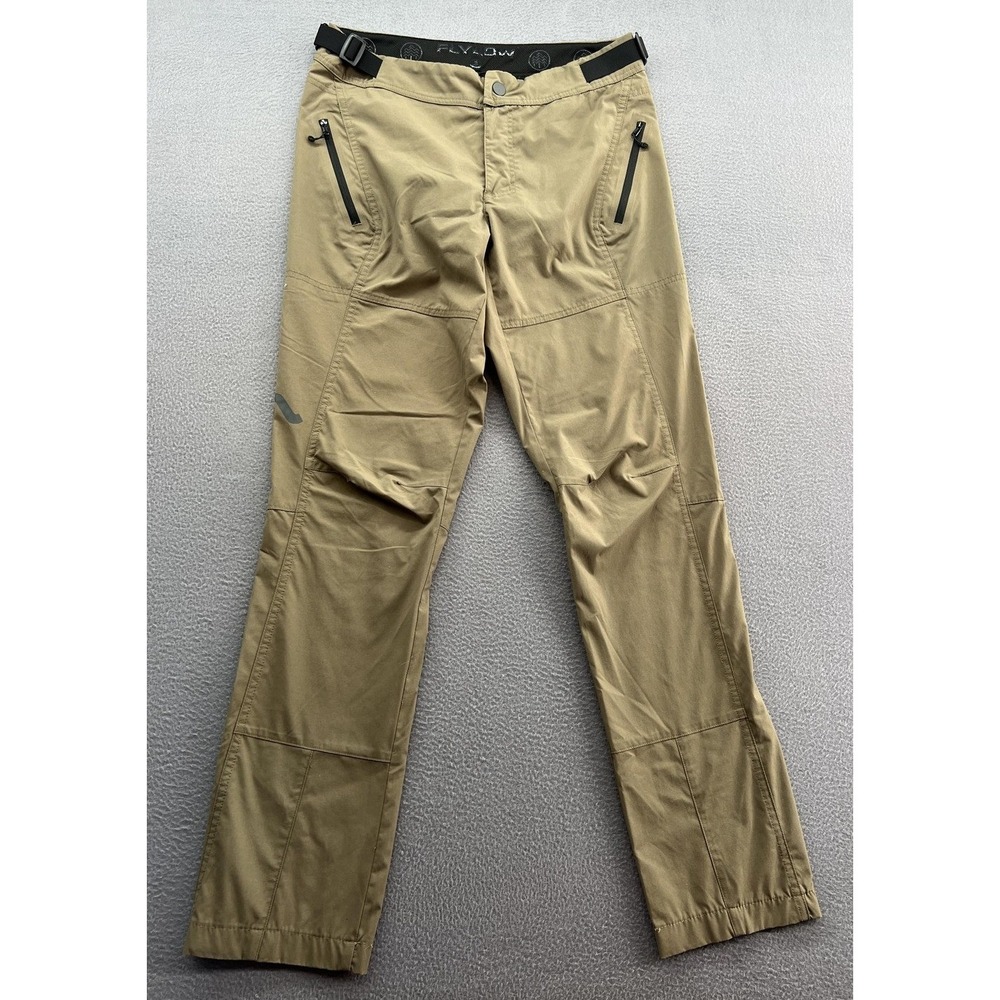 Flylow Gear Pants Men's Small Khaki Tan Magarac Hiking Outdoor Stretch Belt